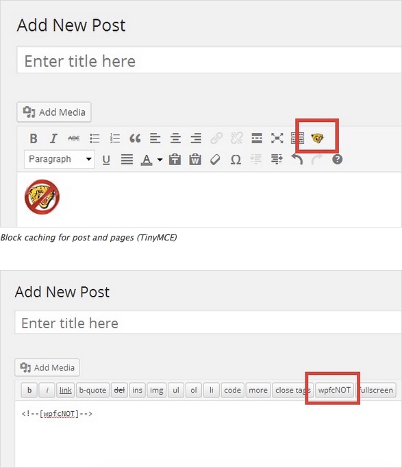 Block caching for post and pages (TinyMCE)