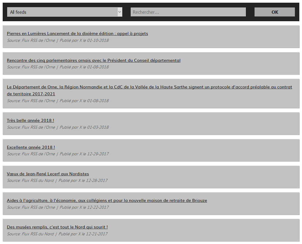 First example with "dark blocks" template (Exemple avec le thème "dark blocks").
