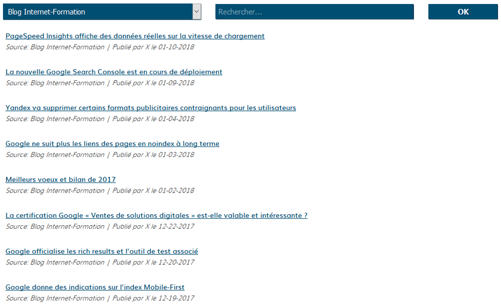 Second example with a search filter by name and "blue text" template (Exemple avec un filtre de recherche par nom et le thème "blue text").