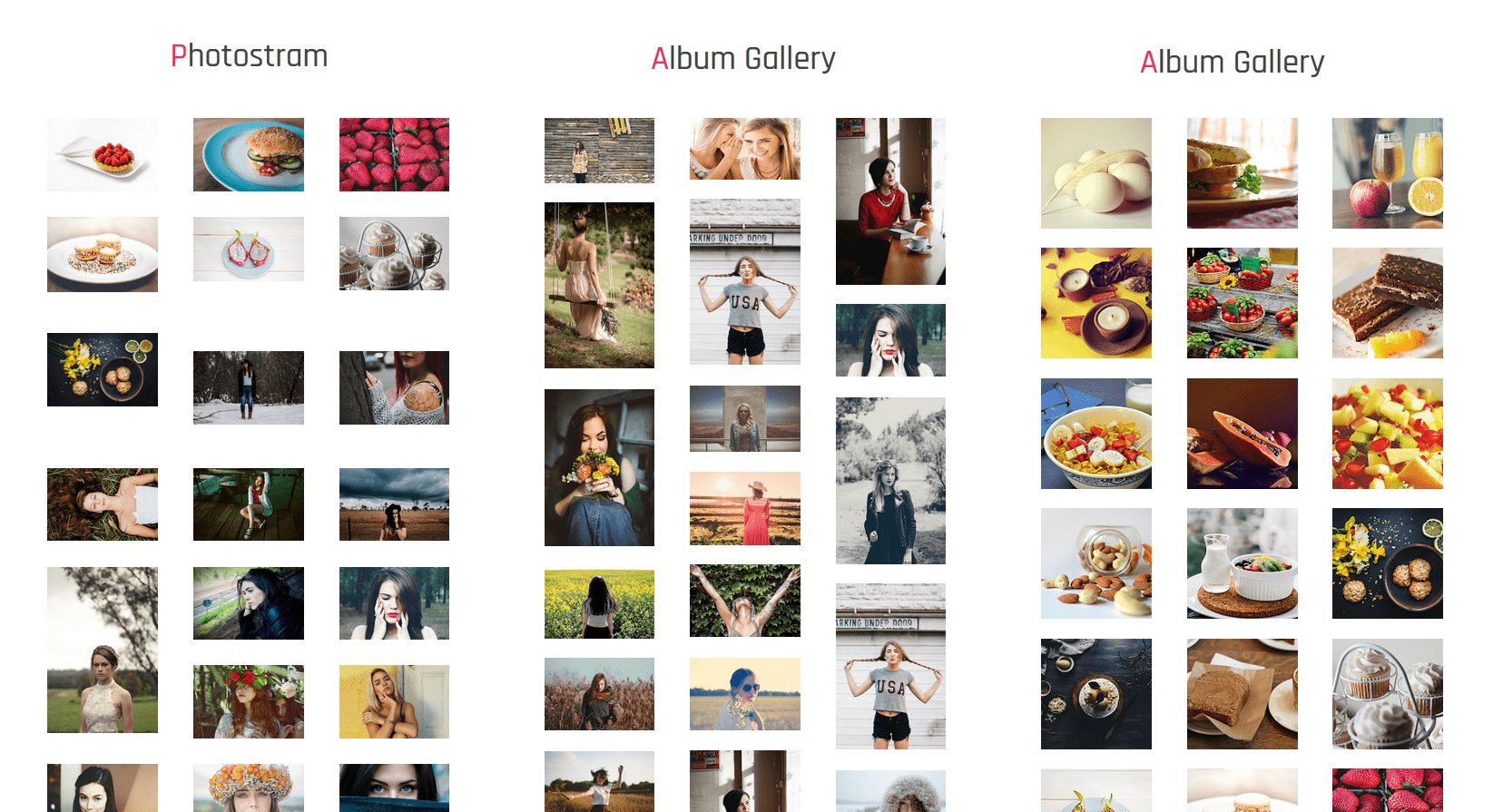 Multiple Gallery Into Footer