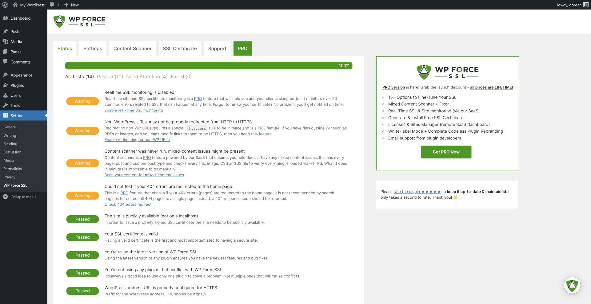 WP Force SSL HTTPS SSL Redirect WordPress plugin WordPress