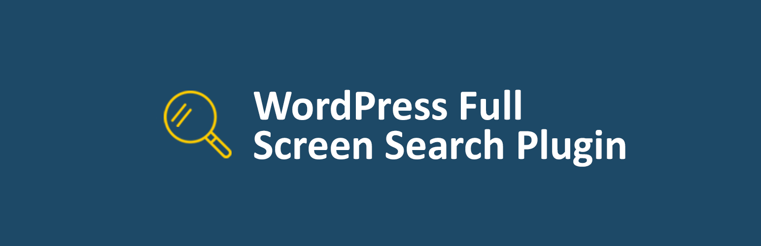 WordPress 外掛 WP Full Screen Search 的封面圖片。