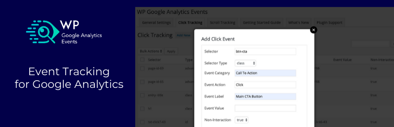 WP Google Analytics Events – No-Code Custom Event Tracking for Google Analytics