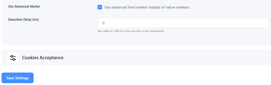 Advanced Marker Settings – Customize marker animations, z-index, behavior, etc.