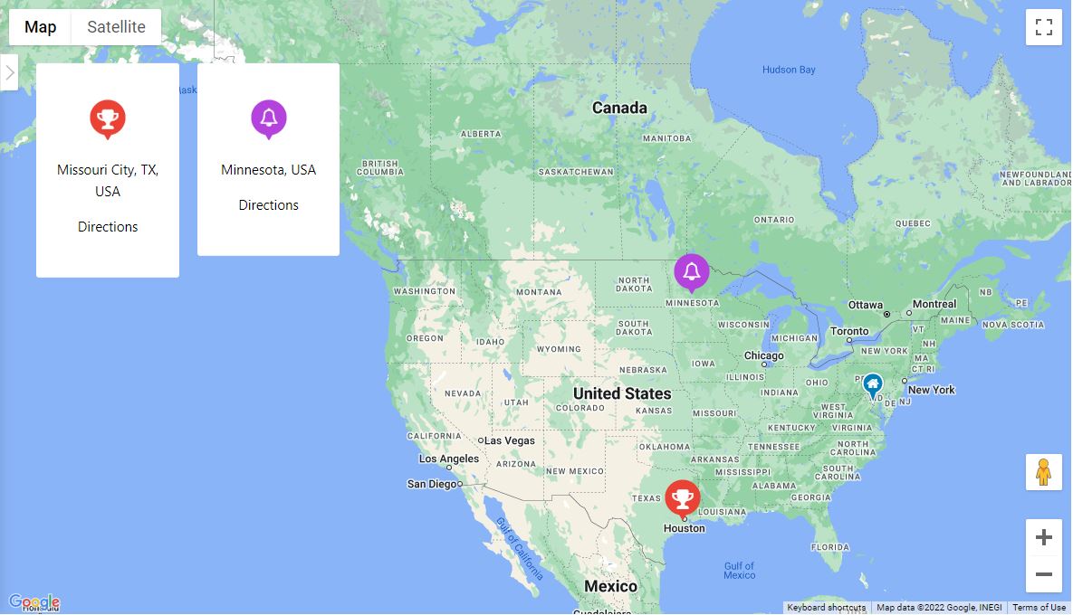 WP Google Maps Pro version: Responsive carousel map marker listing