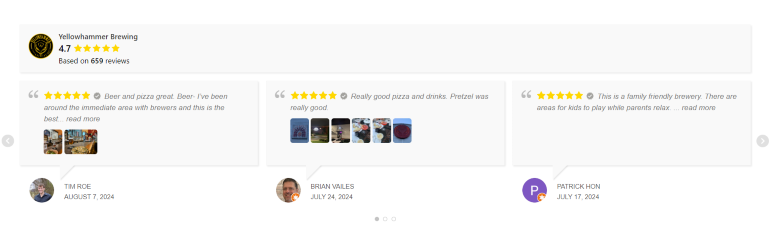 WP Google Review Slider