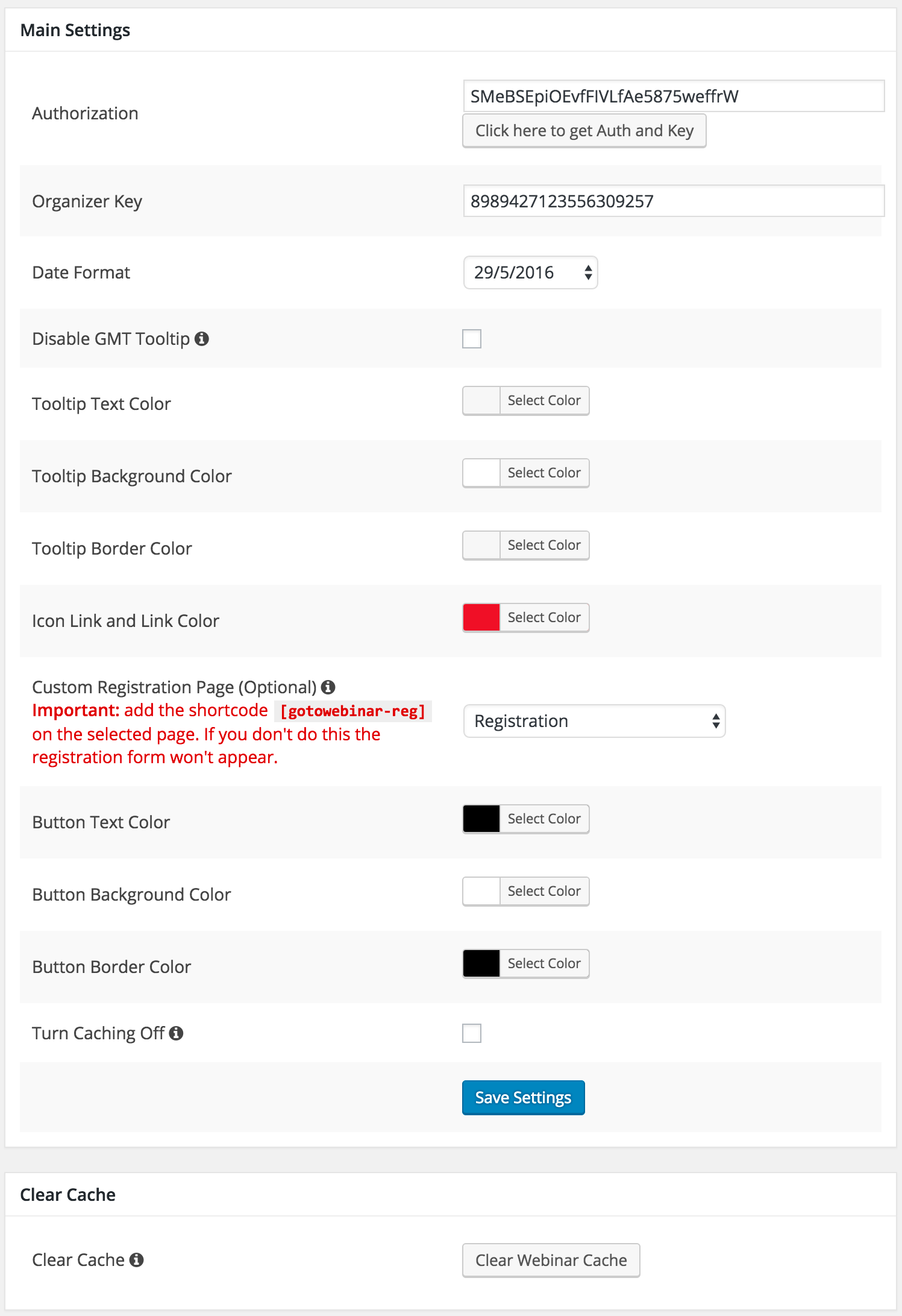 Once you have installed the plugin, navigate to Settings > WP GoToWebinar in the admin area