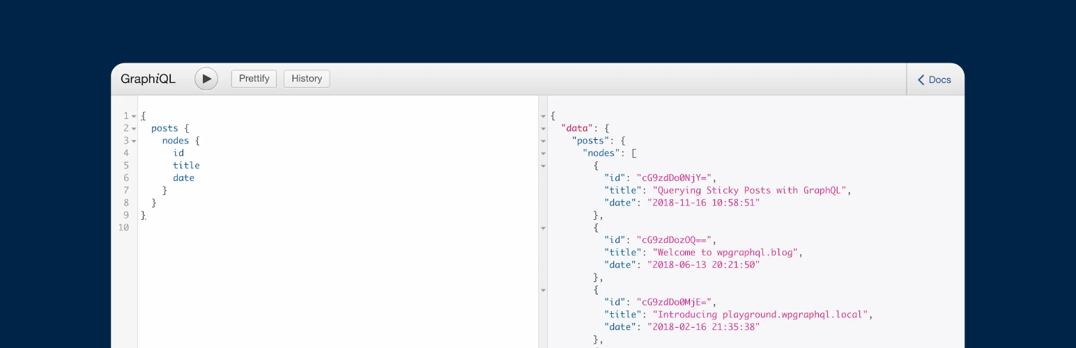 WordPress 外掛 WPGraphQL 的封面圖片。
