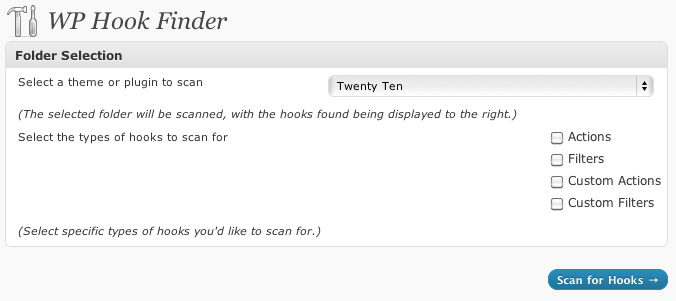 WP Hook Finder