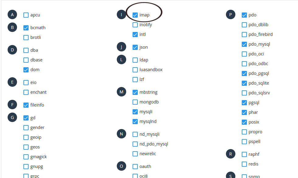 Enable IMAP