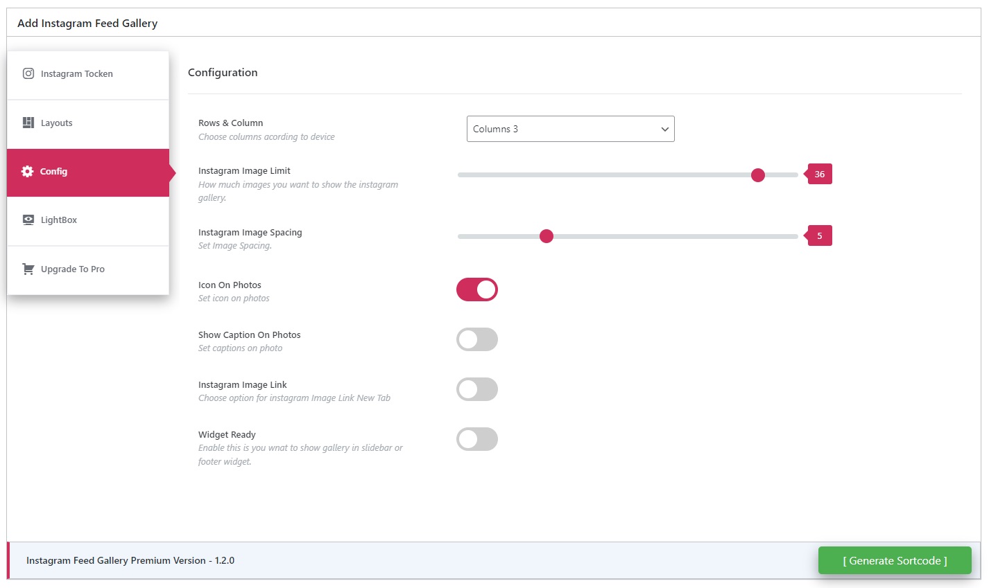 Dashboard Gallery Congifigurations