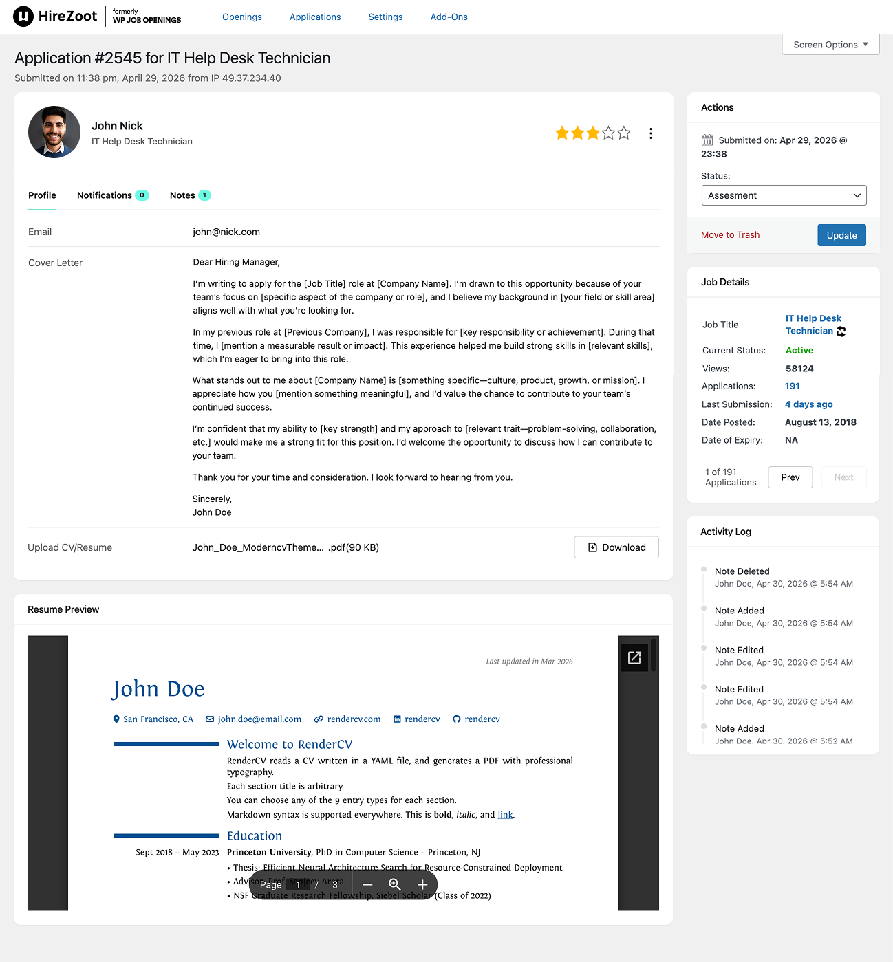 Plugin Welcome Page