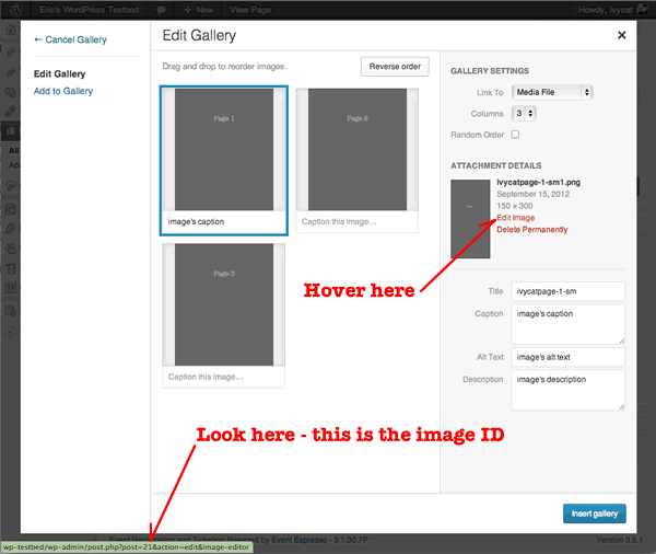 Finding your image ID in WordPress 3.5