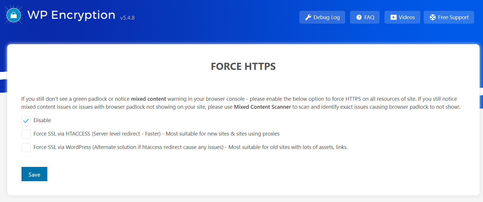 Force HTTPS via htaccess or WordPress method