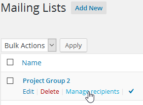 Manage your recipients (per list and/or via custom groups)