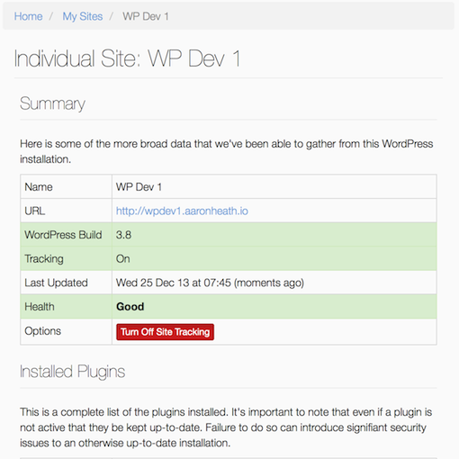 Hardy Code Tools - Individual Site