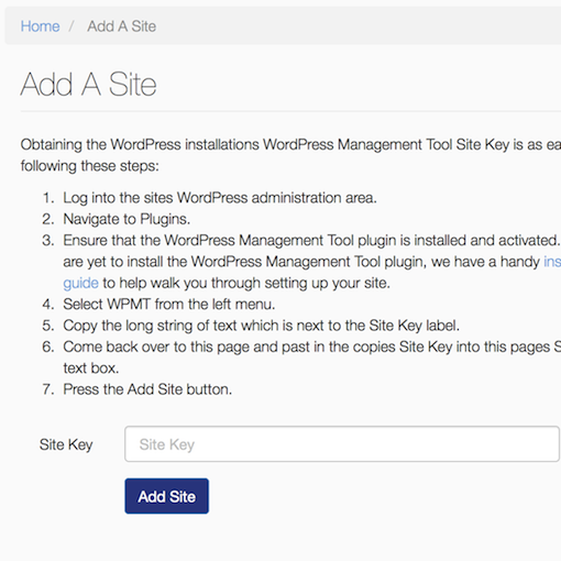Hardy Code Tools - Add A Site