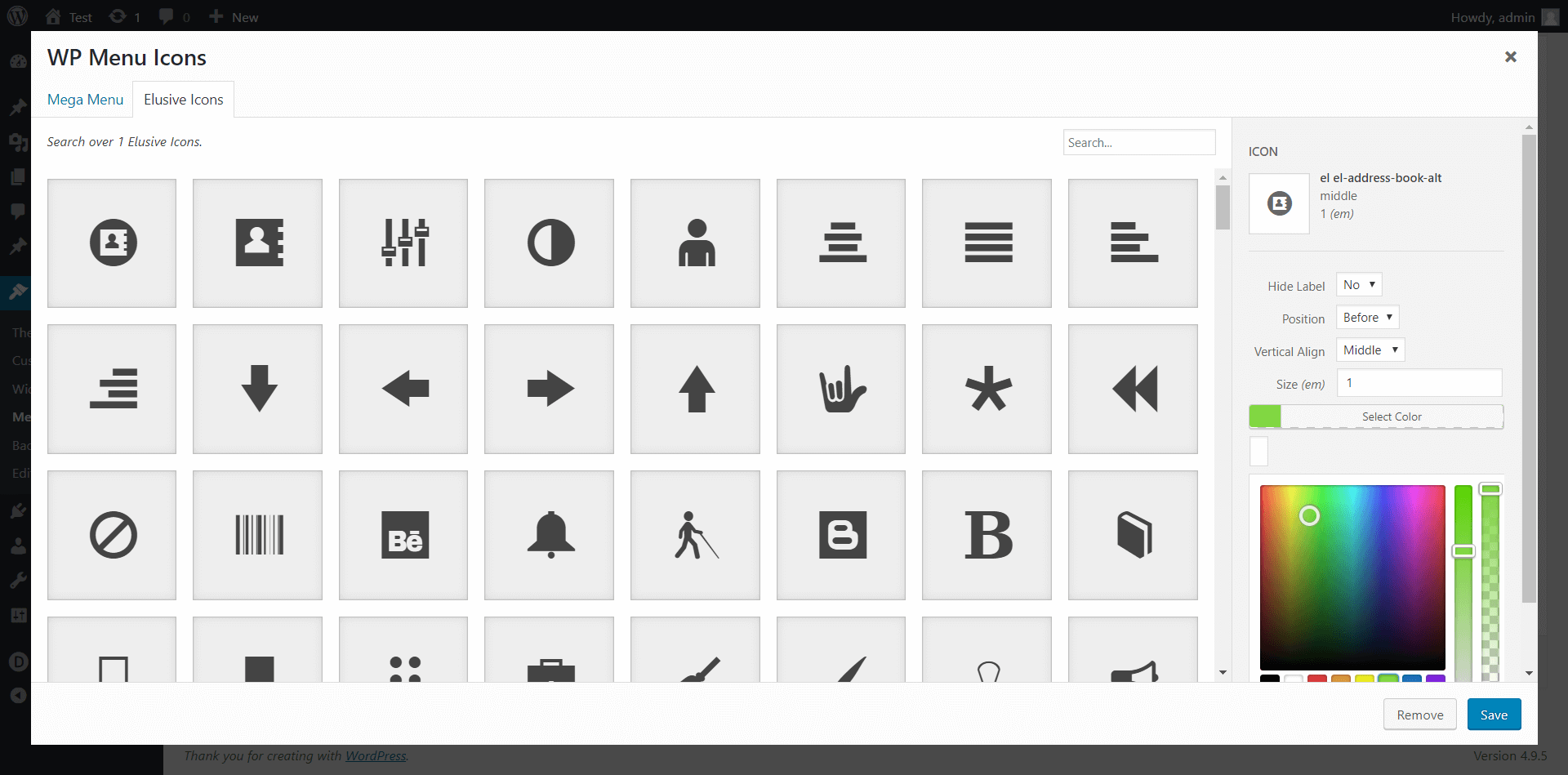 WP Menu Icons