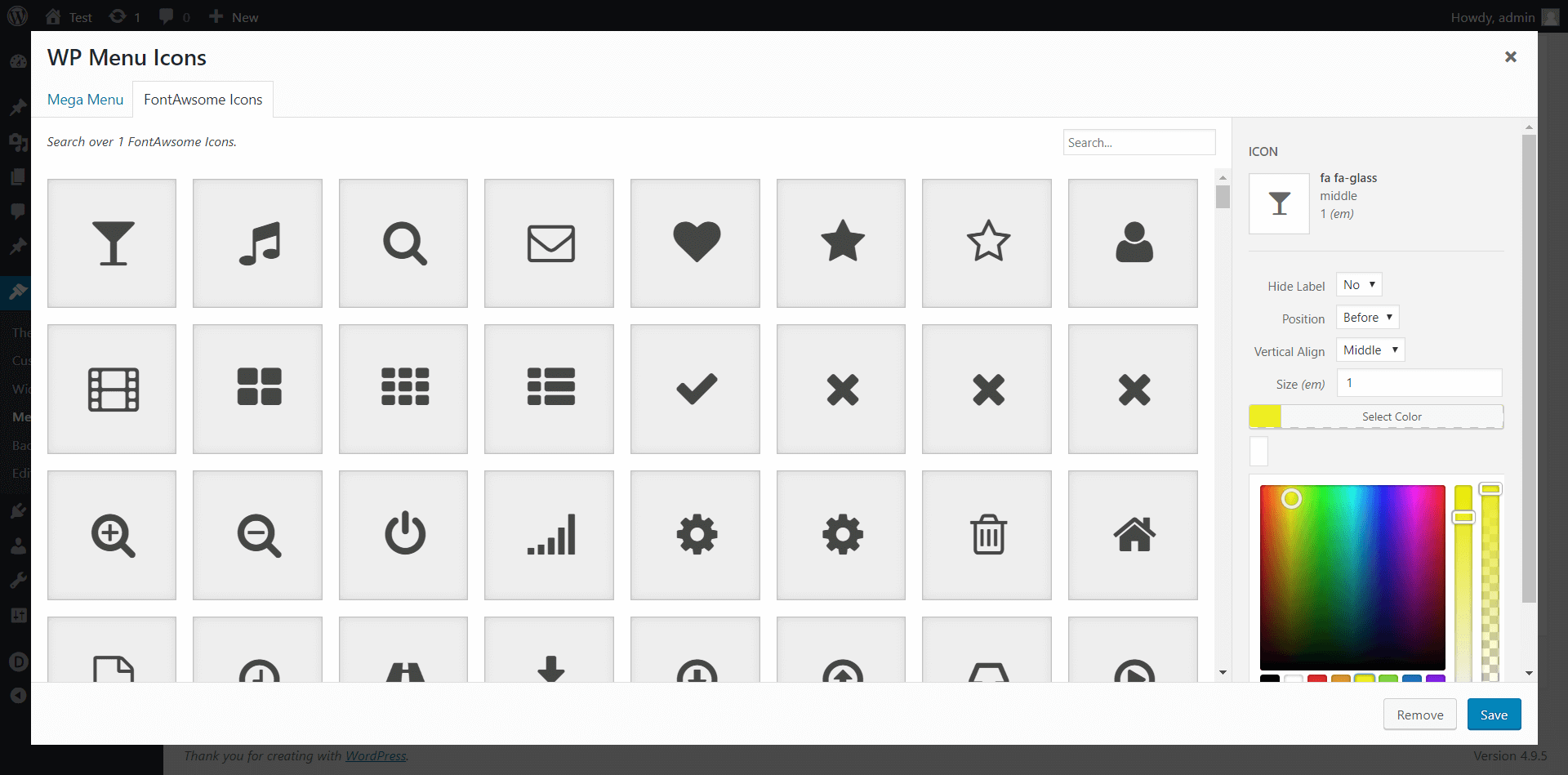 WP Menu Icons