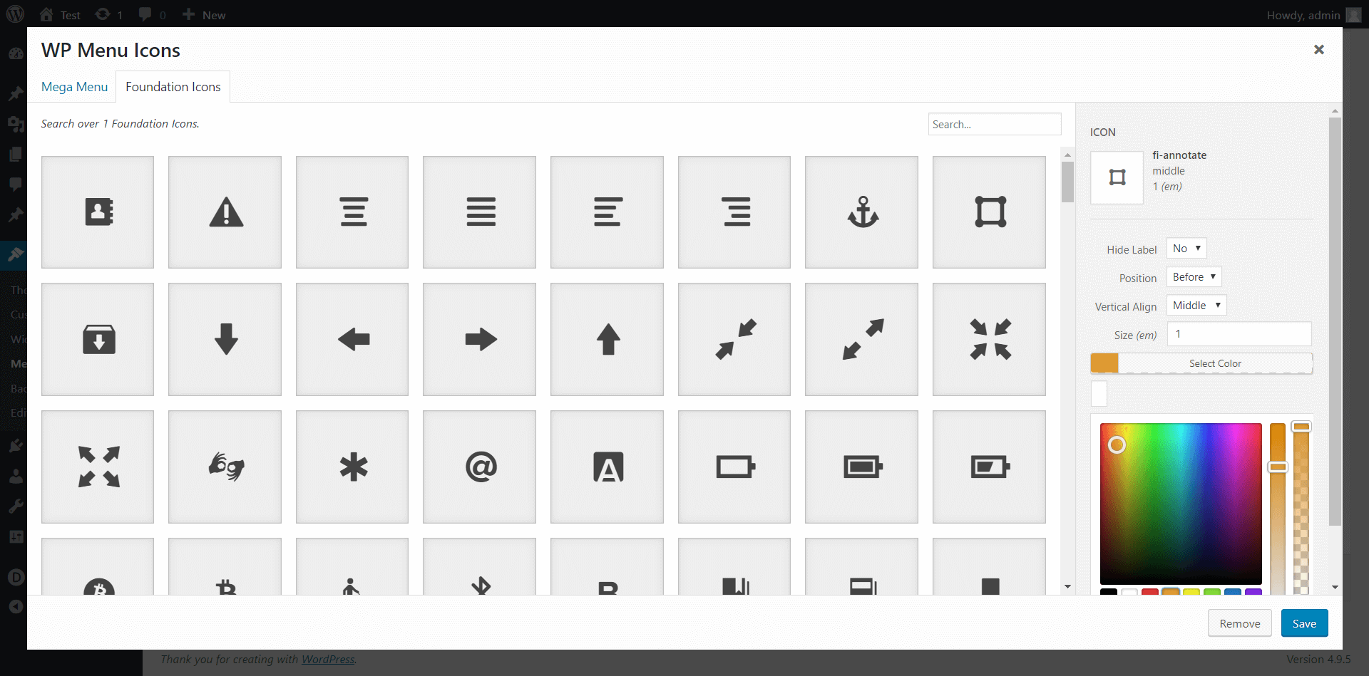 WP Menu Icons