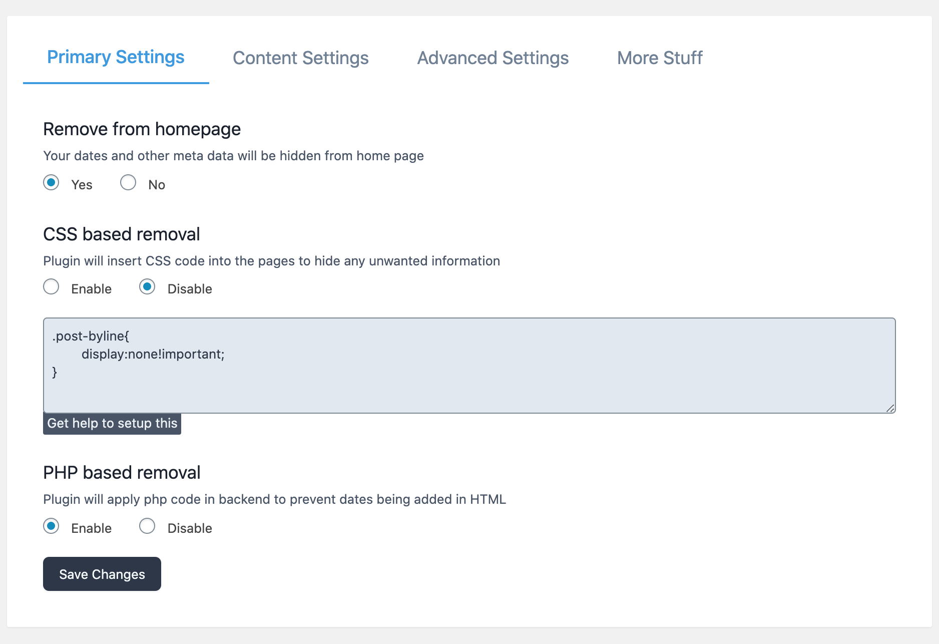 WP Meta and Date Remover