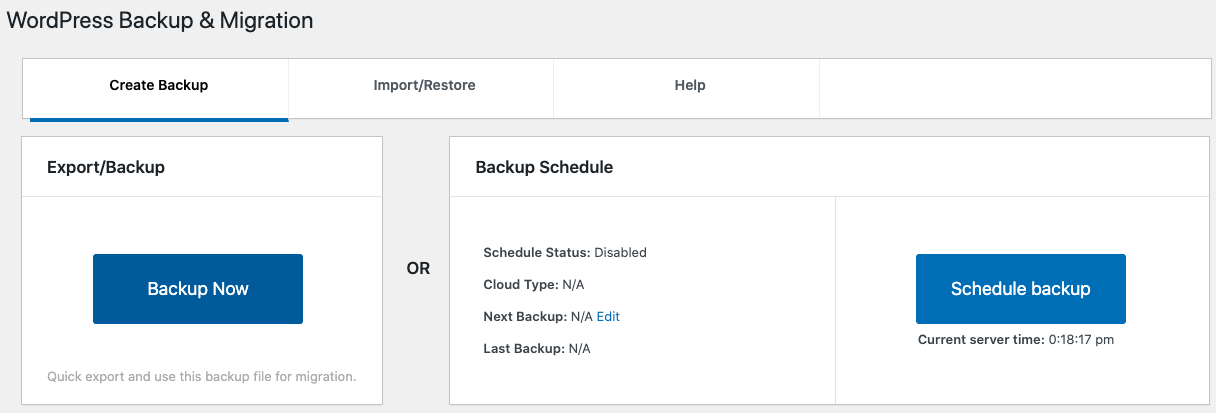 WebToffee WP Backup and Migration