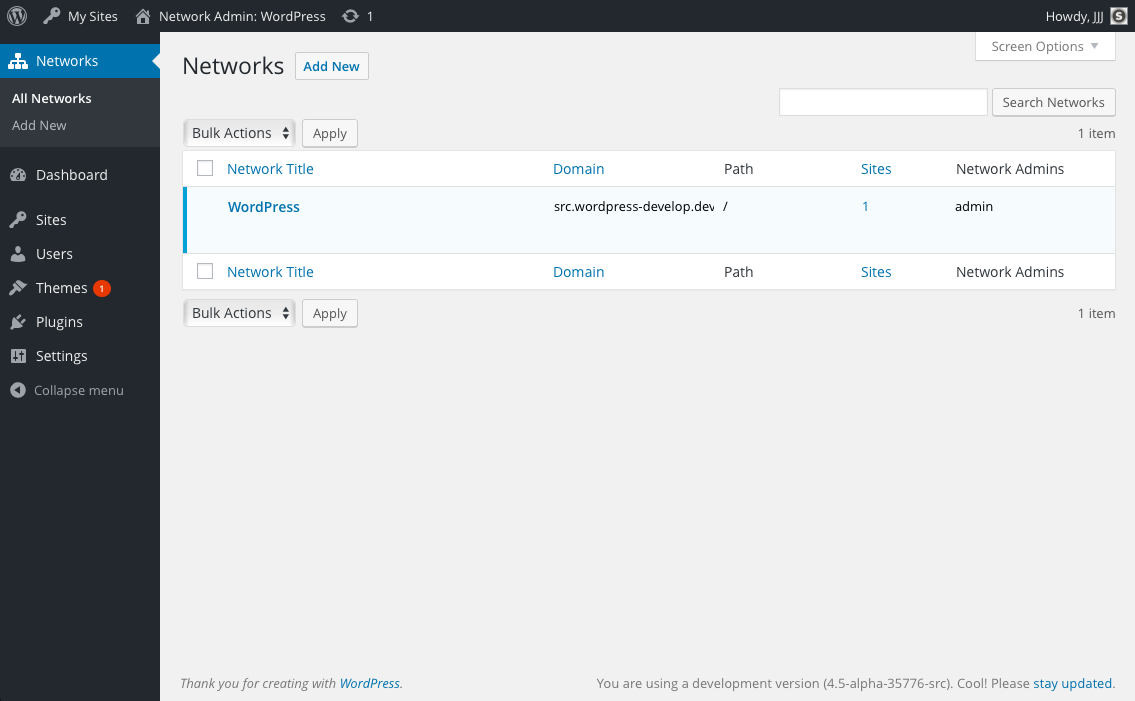 WP Multi Network