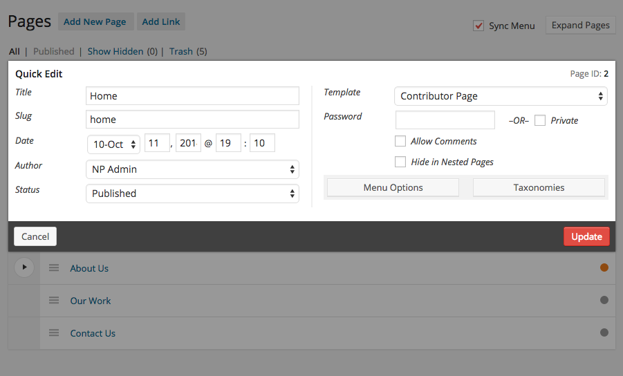 <p>Enhanced quick edit offers configurable fields and additional options</p>