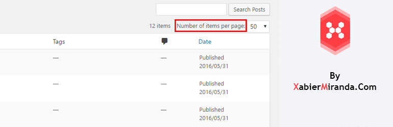 WP Number Of Items Per Page