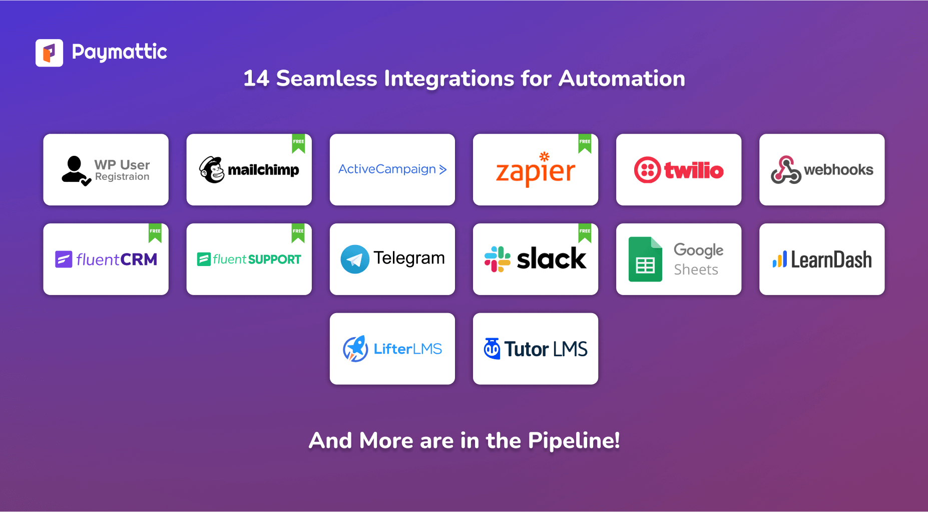 Extend Paymattic’s functionality with powerful integrations. Automate and simplify your donation and payment processes.