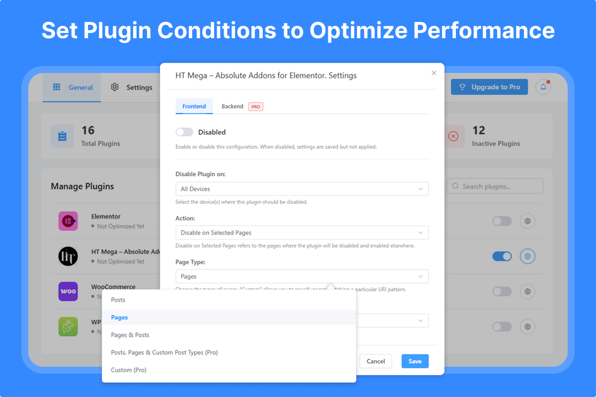 Plugin Settings - Configure where each plugin loads