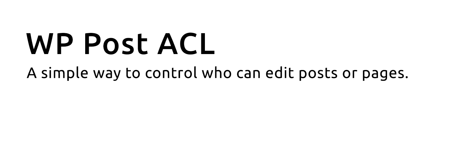 WP Post ACL