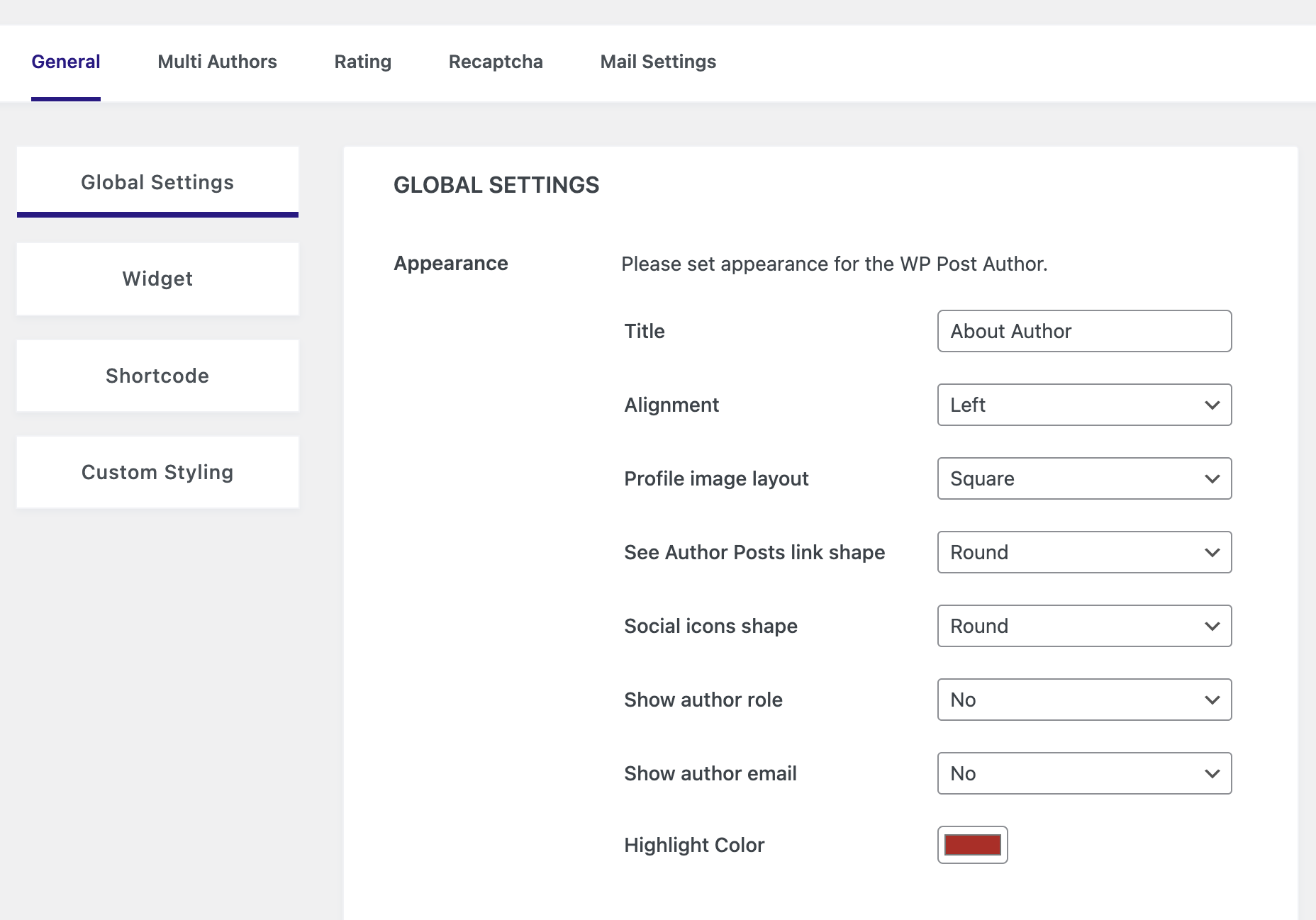 WP Post Author Setting Panel