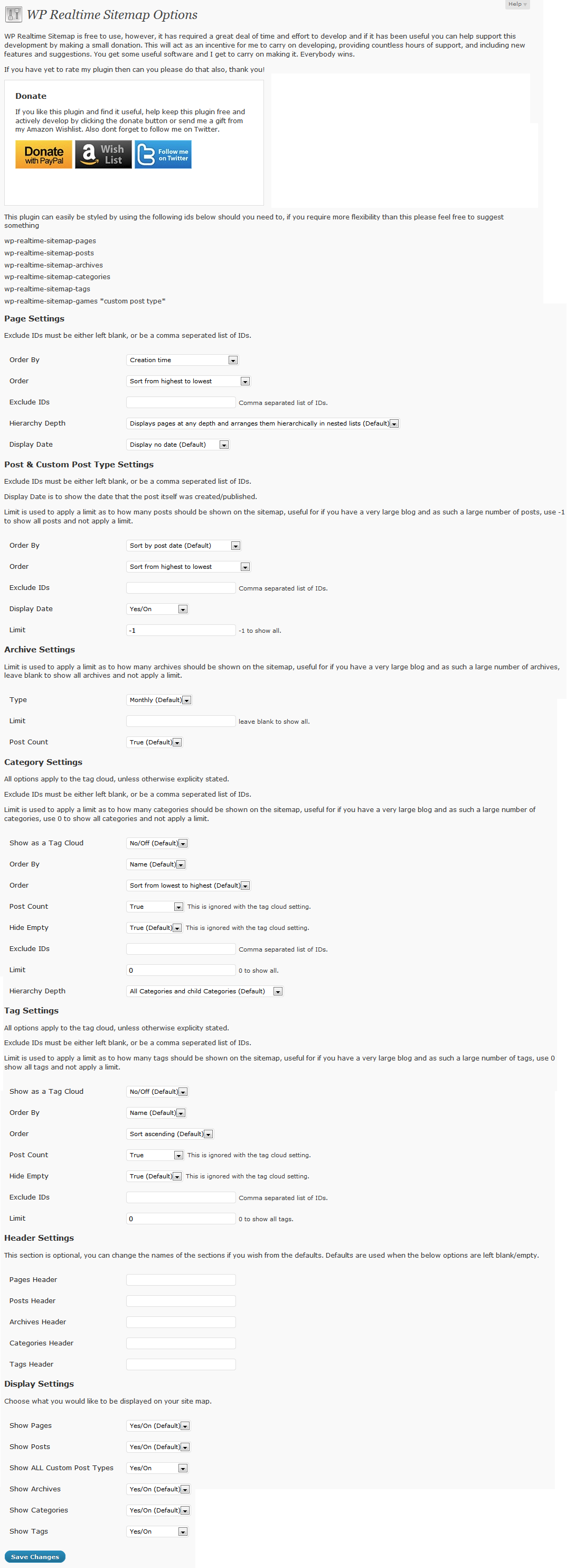 WP Realtime Sitemap