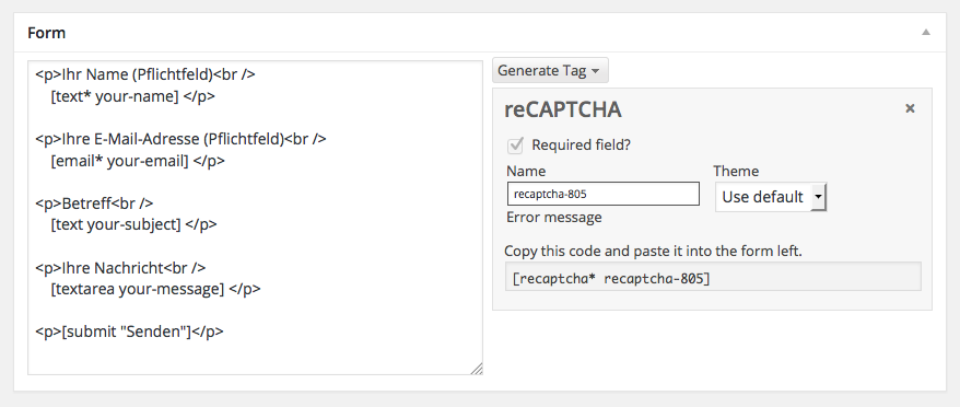 Contact Form 7 Integration