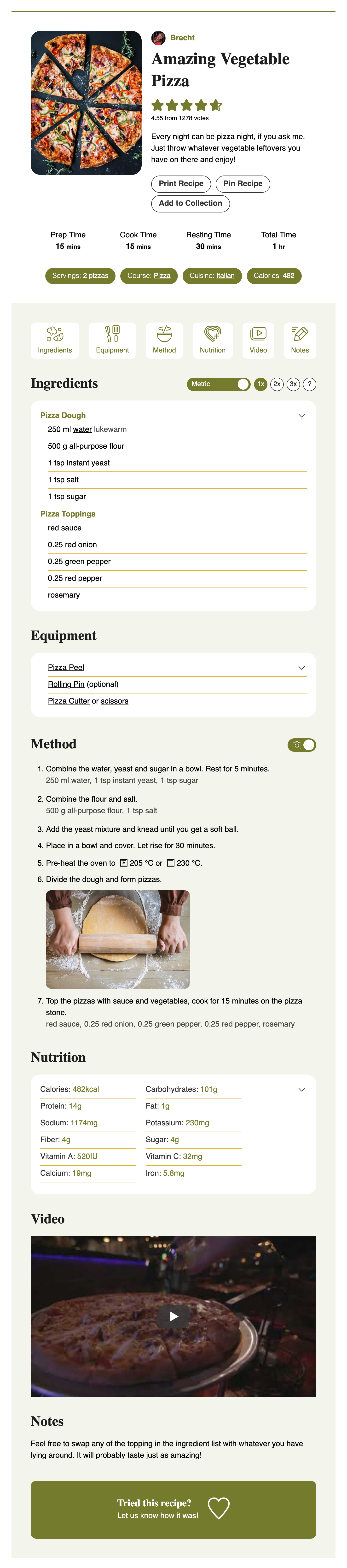 Example recipe using the default Meadow template.