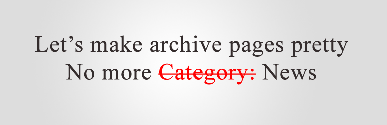 WP Remove Category from Archive Title
