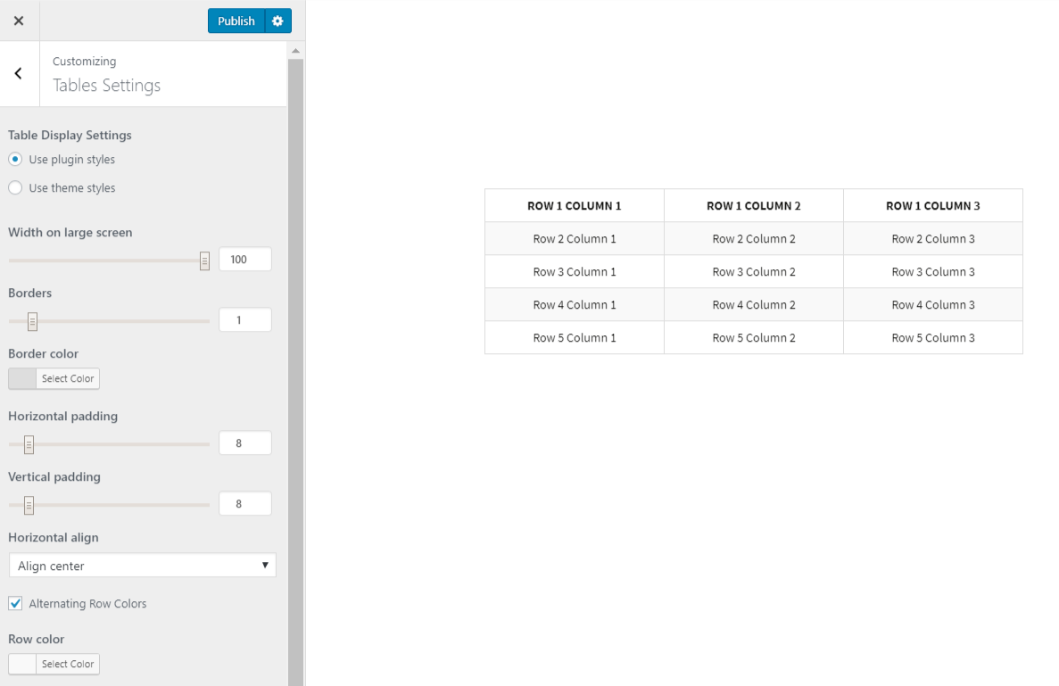 WP Responsive Table