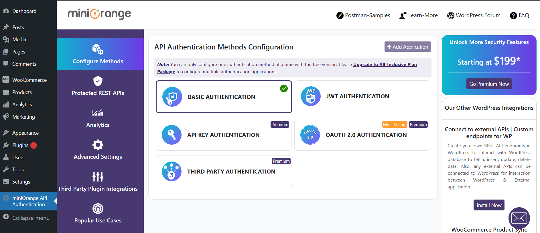 List of API Authentication Methods