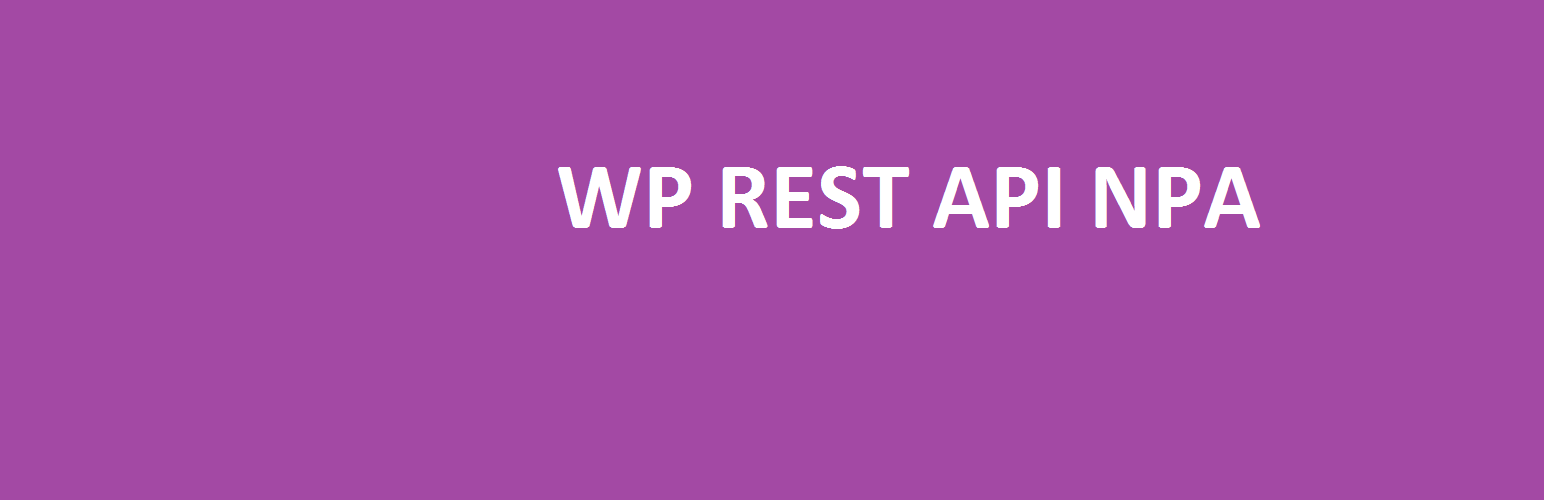 WP REST API NPA