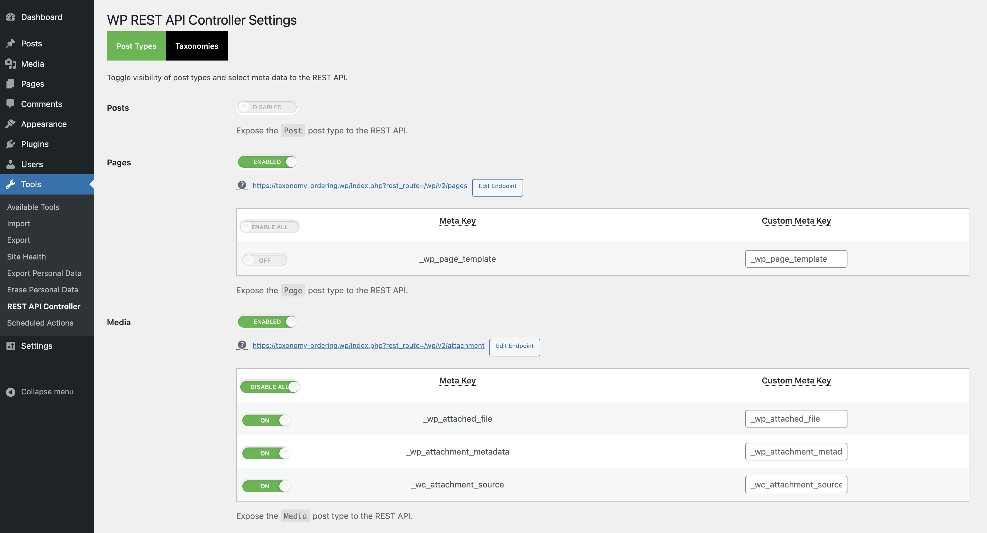 WP REST API Controller