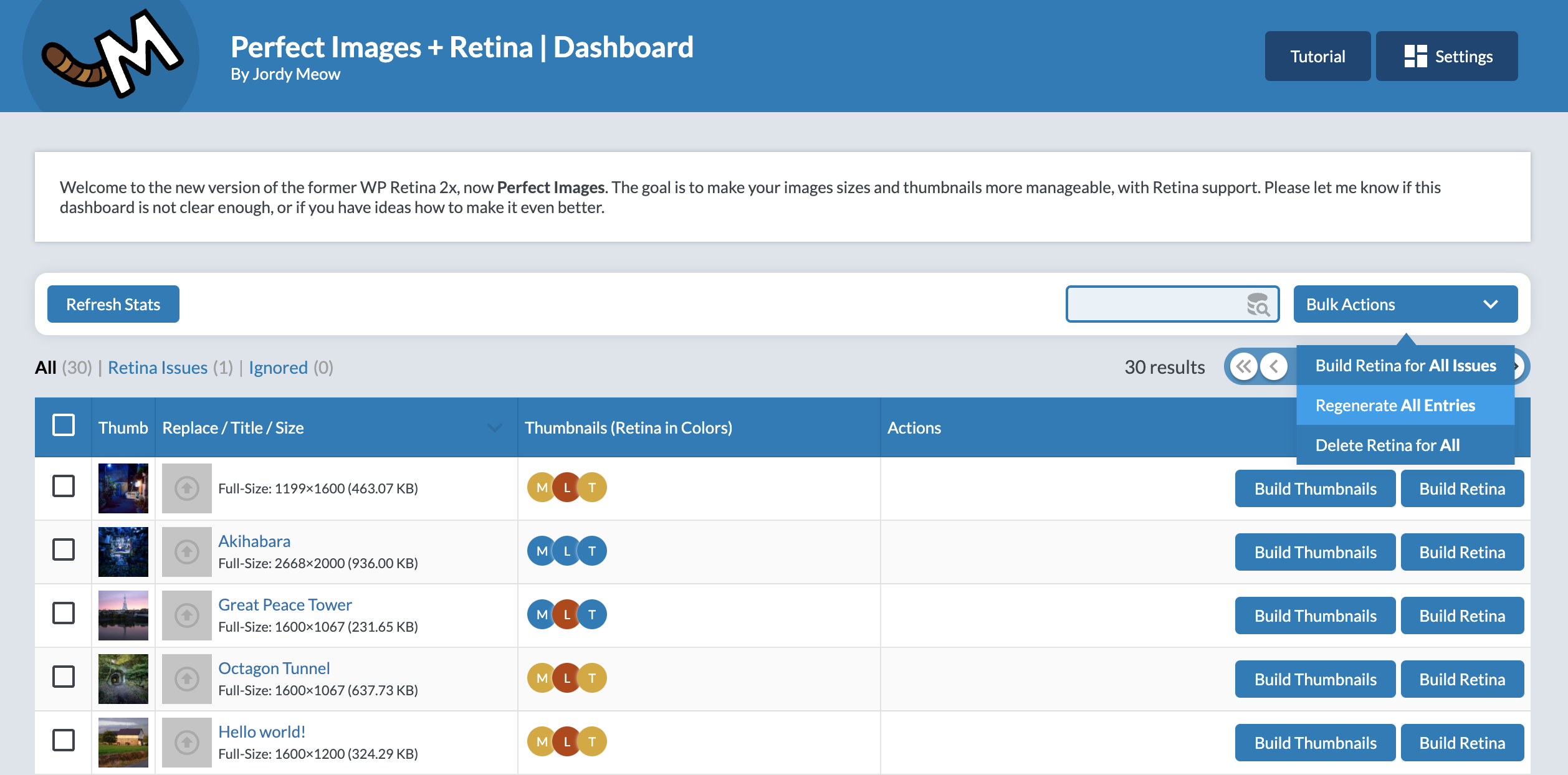 Perfect Images (Manage Image Sizes, Thumbnails, Replace, Retina)