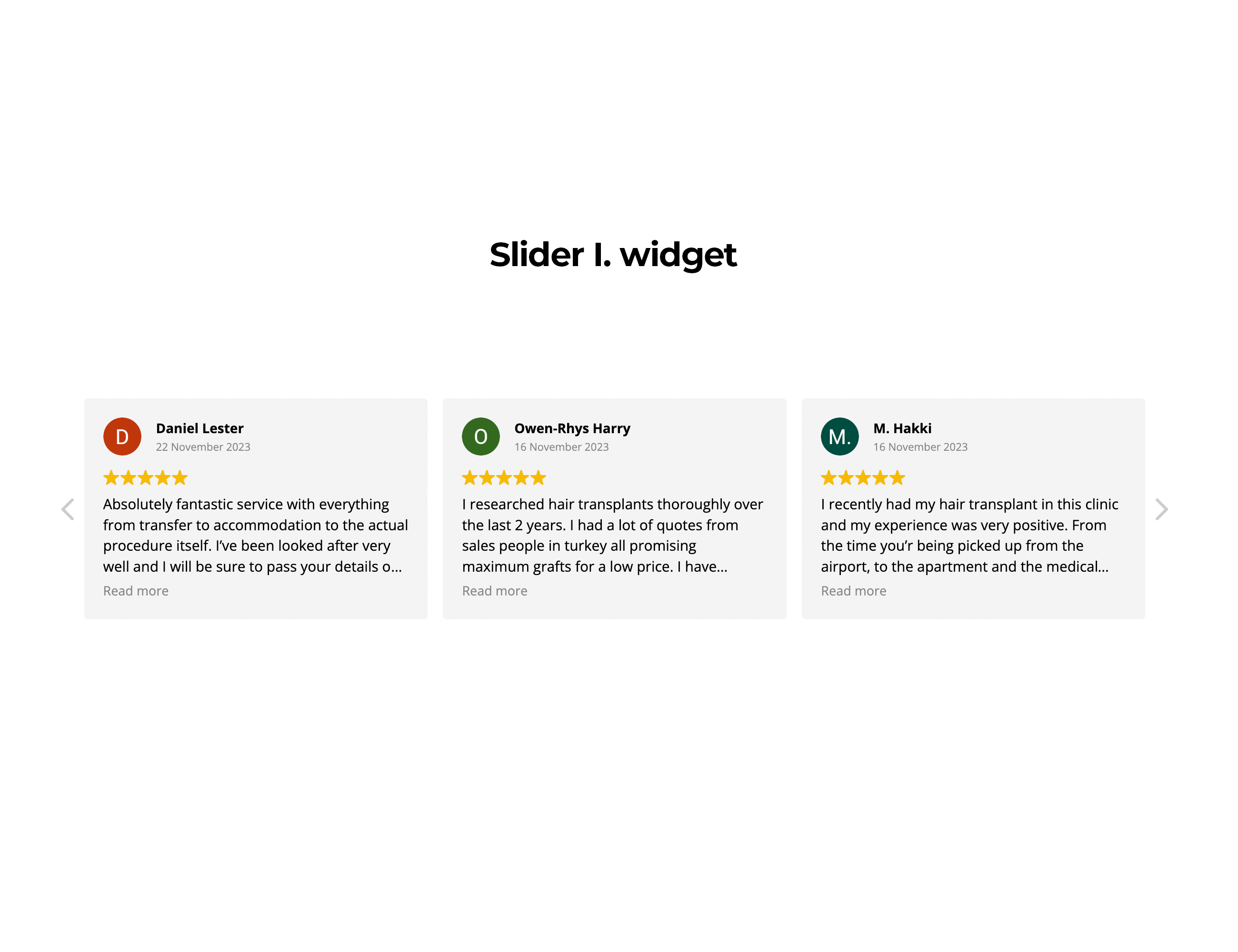 Widgets for Google Reviews