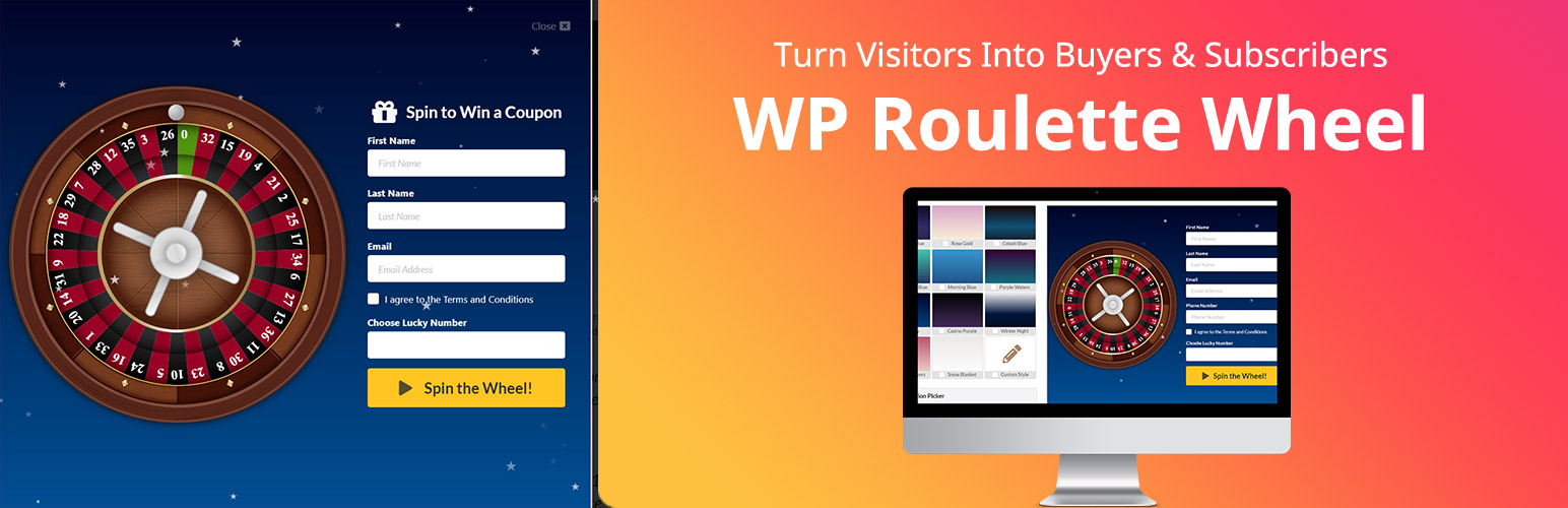 WP Roulette Wheel – Versatile Roulette Game with Pop-Up, Email Collection and Coupon Generation