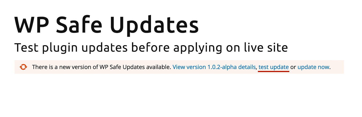 WP Safe Updates