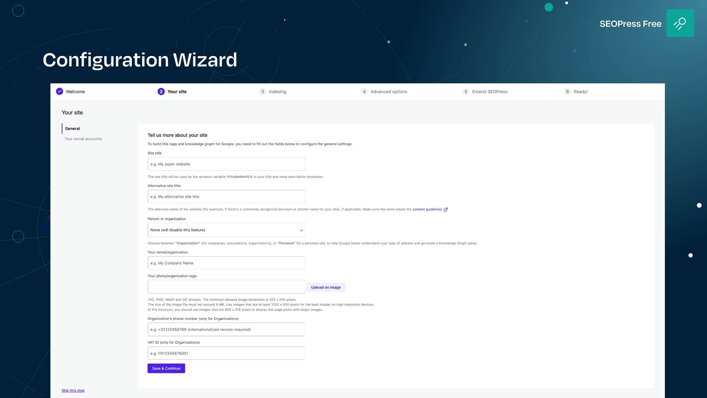 SEOPress Configuration wizard