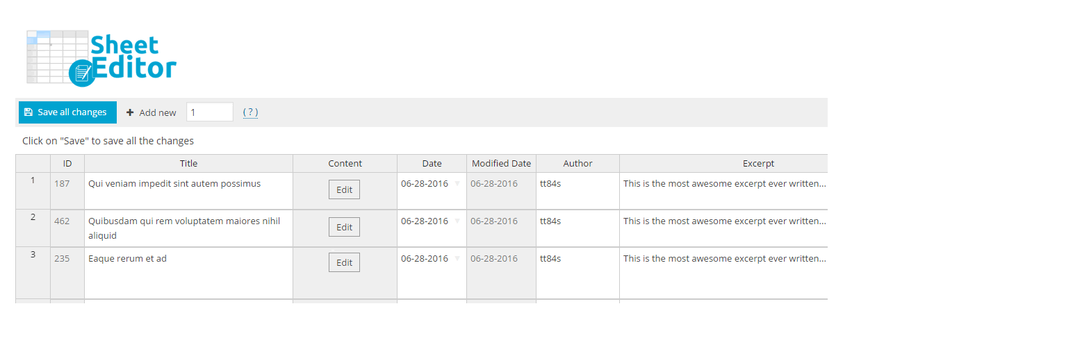 WordPress 外掛 Autofill post information for WP Sheet Editor 的封面圖片。