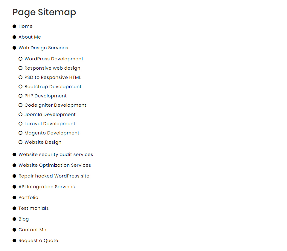 Page Sitemap