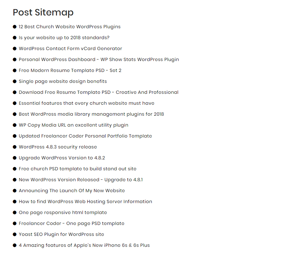 Post Sitemap