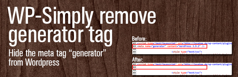 WP-Simply remove generator tag